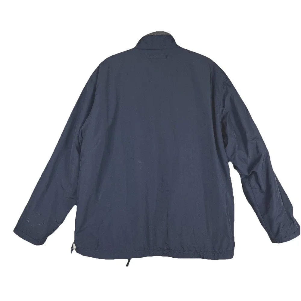 ABERCROMBIE & FITCH Reversible Ski Jacket Mens Size Large Navy Blue Gray ‎ A&F